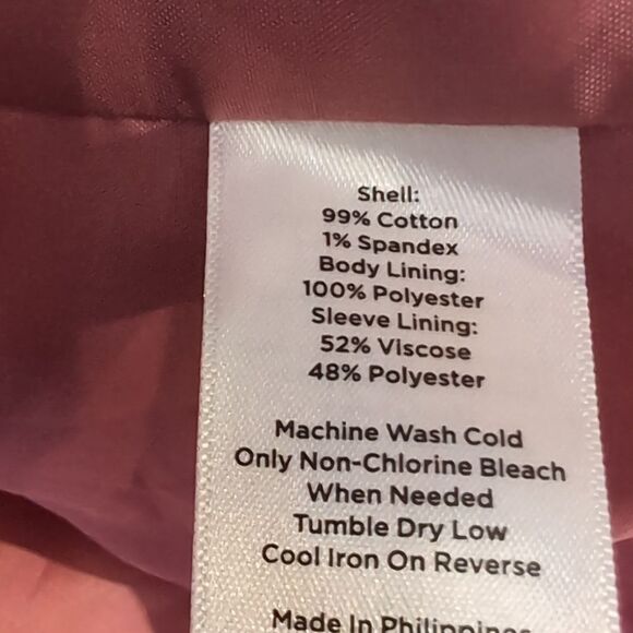 Soft Pink Cotton Corduroy Blazer Size 6 petite - Picture 5 of 12